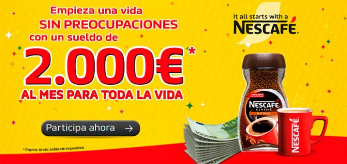 Consigue un sueldo de 2.000€ con Nescafé