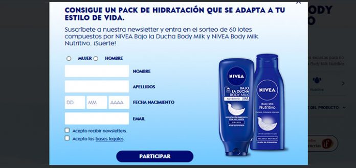 Sortean 60 lotes de Nivea Body Milk