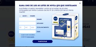 Sortean 60 lotes de Nivea Q10 Sortean 60 lotes de Nivea Q10