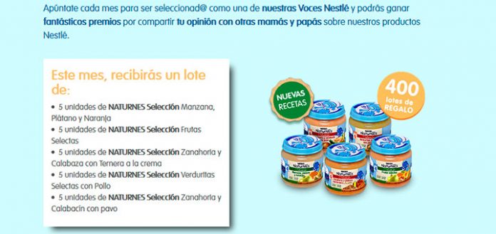 Consigue un lote de productos Nestlé Bebé