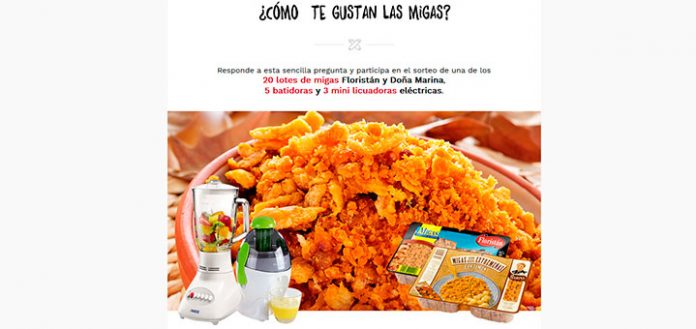 Palacios sortea 20 lotes de migas