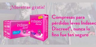 Muestras gratis de Indasec Discreet Muestras gratis de Indasec Discreet