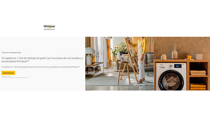 Consigue 1 año de detergente gratis con Whirlpool Consigue 1 año de detergente gratis con Whirlpool