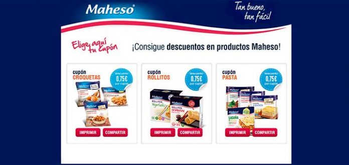 Cupones descuentos en productos Maheso