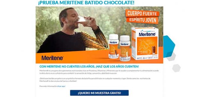 Muestras gratis de Meritene Batido de Chocolate