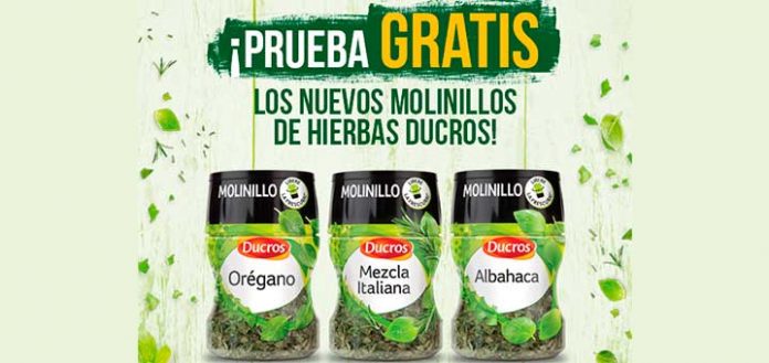 Prueba gratis los molinillos de hierbas Ducros