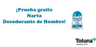 Prueba gratis Narta Desodorante de Hombre Prueba gratis Narta Desodorante de Hombre