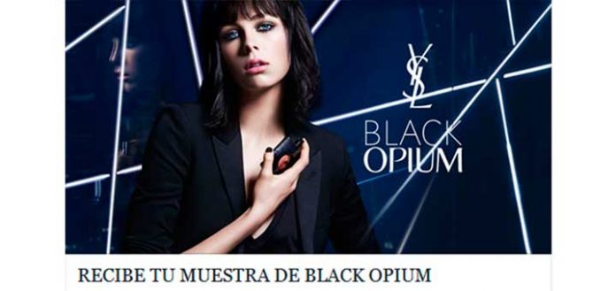 Regalan Muestras gratis de Black Opium