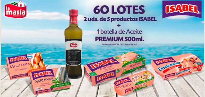 Sortean lotes de productos Isabel y La Masía