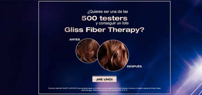 Buscan 500 testers de Gliss Fiber Therapy