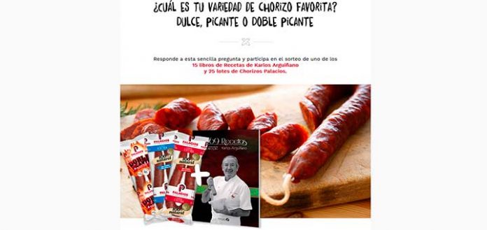 Consigue un libro de recetas y un lote Palacios