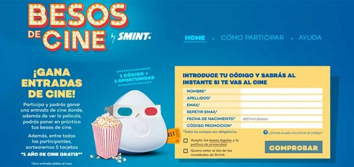 Gana entradas de cine con Smint