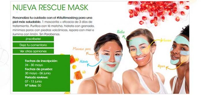 Prueba gratis la nueva Rescue Mask de Garnier