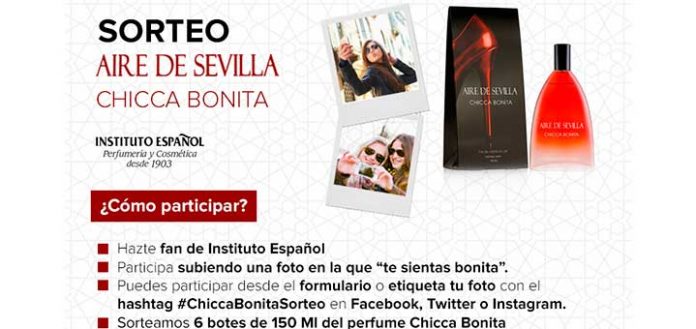 Sortean 6 botes del perfume de Chicca Bonita