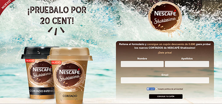 Cupones descuento para probar Nescafé Shakissimo