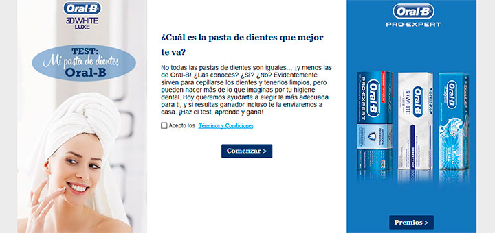 Gana una pasta de dientes Oral-B