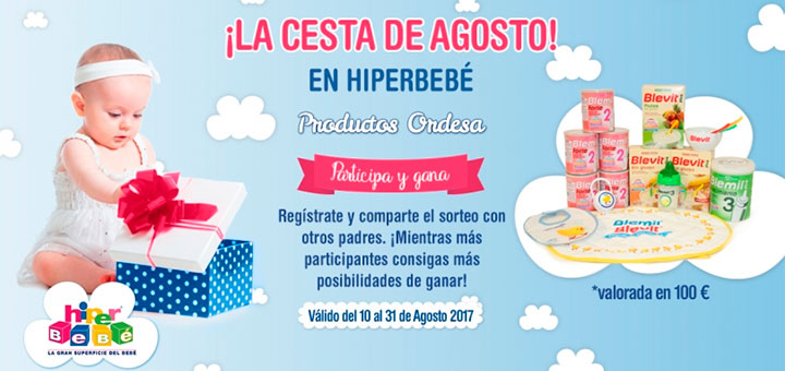 HiperBebé sortea una cesta de productos de Ordesa