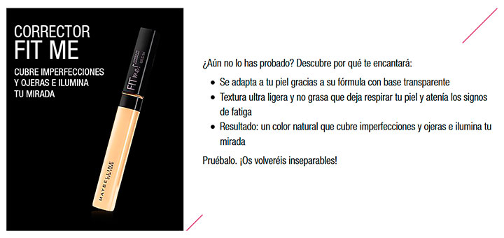 Maybelline da a probar gratis Corrector Fit Me