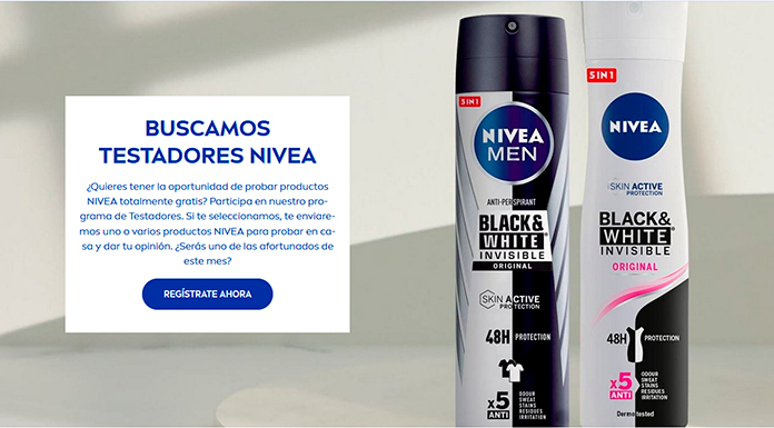 Prueba gratis Invisible Black and White de Nivea