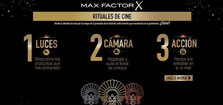 Consigue entradas de cine con Max Factor