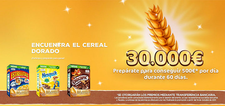Encuentra el cereal dorado con Nestlé