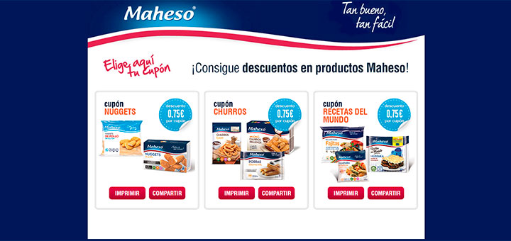 Nuevos cupones de descuento de Maheso