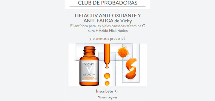 Prueba gratis Lifactiv Anti-Oxidante y Anti-Fatiga de Vichy