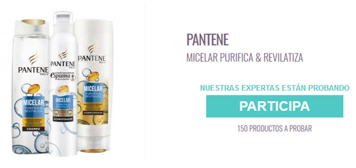 Prueba gratis Pantene Micelar Purifica & Revitaliza