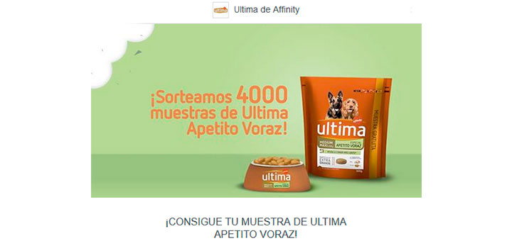 Sortean 4.000 muestras gratis de Ultima Apetito Voraz