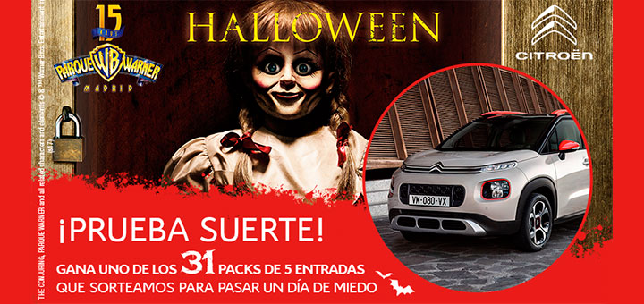 Citroën sortea entradas al Parque Warner en Halloween