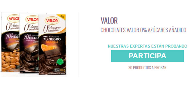 Prueba gratis Chocolate Valor 0% azúcares añadido