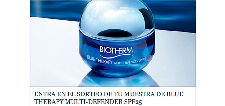 Biotherm sortea 26.000 muestras gratis