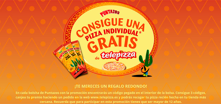 Consigue una pizza gratis con Puntazos