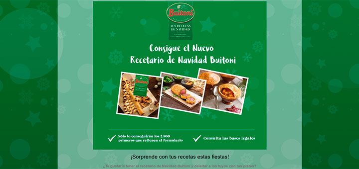 Llévate gratis el nuevo recetario de Navidad Buitoni