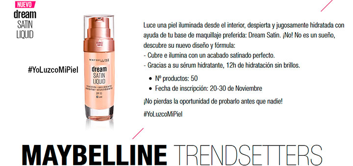 Prueba gratis Dream Satin con Maybelline