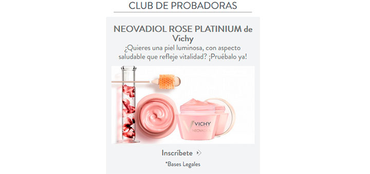 Prueba gratis Neovadiol Platinium de Vichy