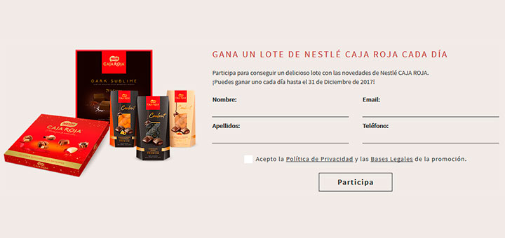 Sortean cada día un lote de Nestlé Caja Roja