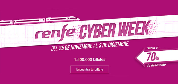 Hasta un 70% de descuento en Renfe