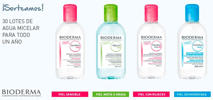 Sortean 30 lotes de Agua Micelar Bioderma