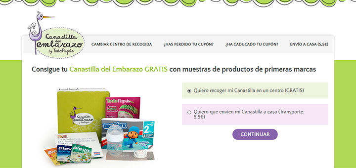 Canastilla del Embarazo gratis 2018