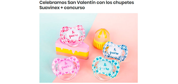 Celebra San Valentín con chupetes Suavinex