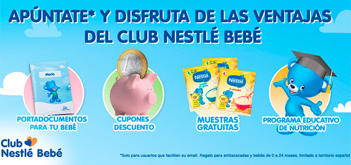 Consigue descuentos y otros regalos con Nestlé Bebé