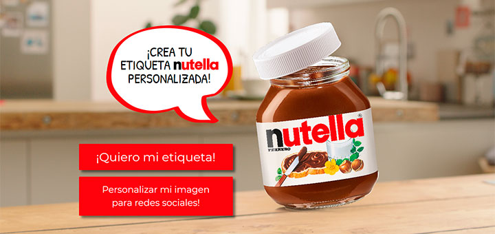 Consigue una etiqueta Nutella personalizada