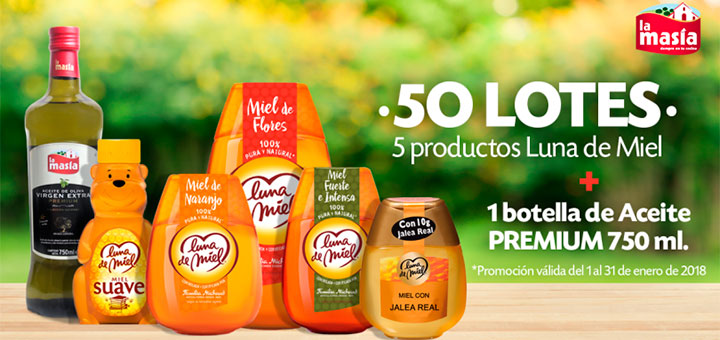 Sortean 50 lotes de productos Luna de Miel & La Masía