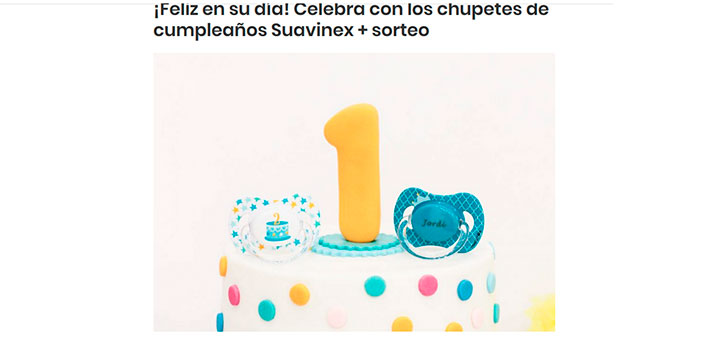 Sortean packs de chupetes de cumpleaños Suavinex