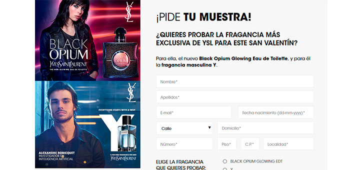 Muestras gratis de YSL para el y para ella