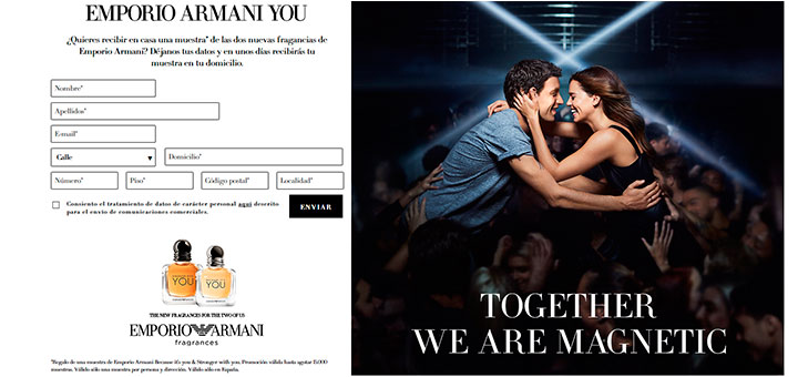 Muestras gratuitas de Emporio Armani You