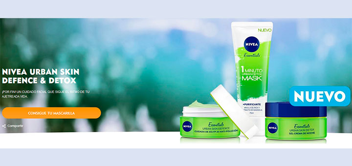 Prueba gratis Nivea Urban Skin Defence & Detox