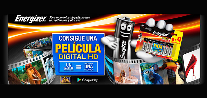 Consigue una película Digital HD con Energizer