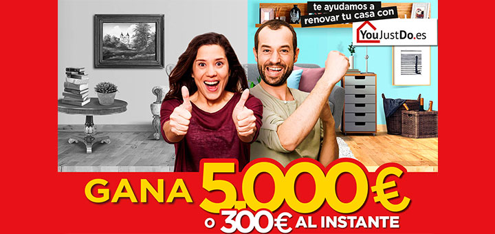 Gana 5.000 euros o 300 euros con YouJustDo